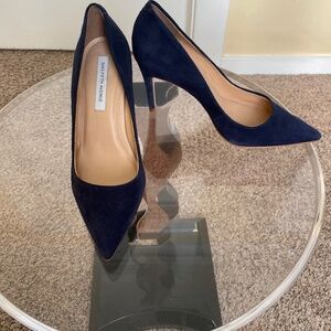 Navy Pumps Suede Size 5